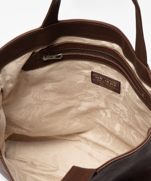 MR.OLIVE E.O.I / WATER PROOF WASHABLE LEATHER / GUSSET POCKET TOTE BAG ミスターオリーブ イーオーアイ/ウォータープルーフウォッシャブルレザー/ガゼットポケットトートバッグ